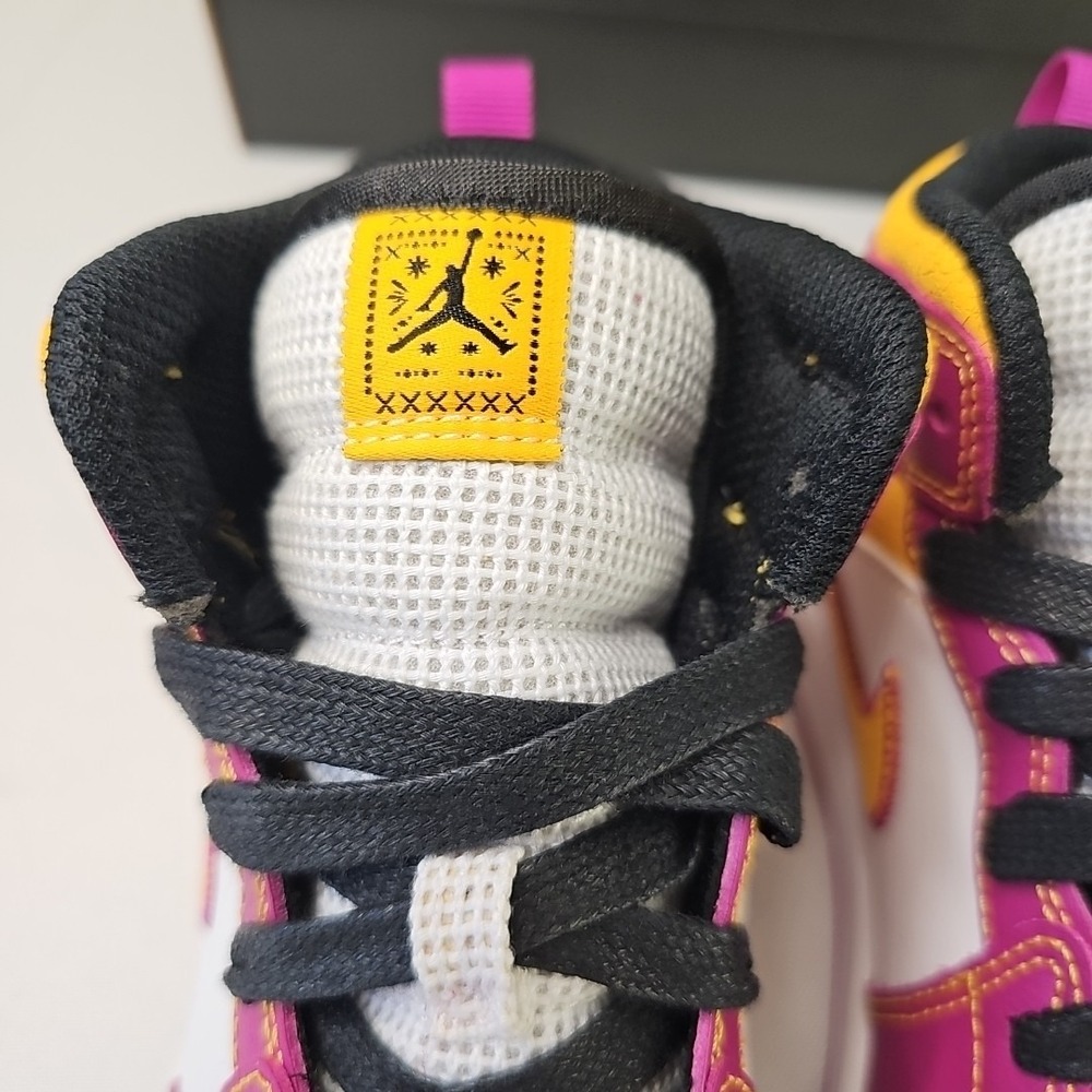 3Y 4.5W Nike Air Jordan 1 Mid Dia De Los Muertos DC0499-100 New In Box - Picture 7 of 11